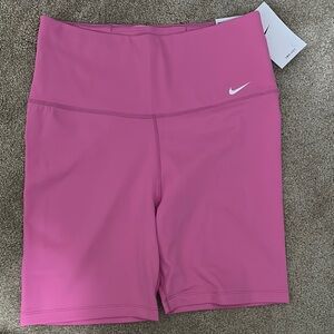 Nike One Women's Pink Biker Shorts 7 inch